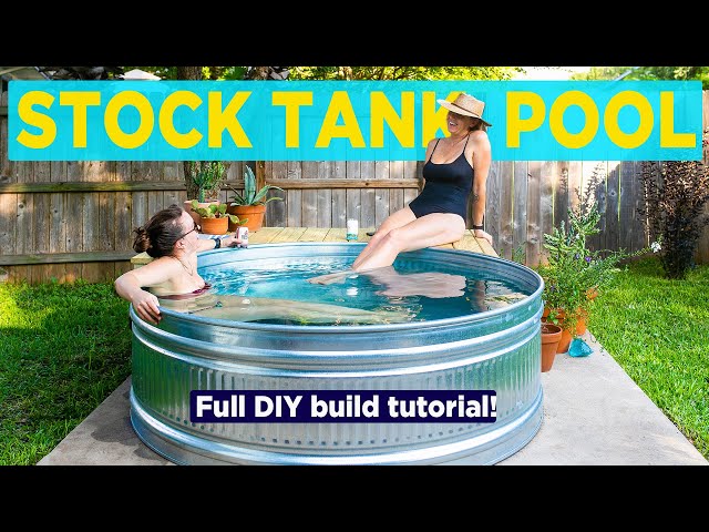 Stock Tank Pool DIY! Easy Backyard Plunge Pool | How To Build