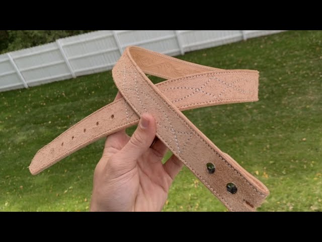 Stitching a rough out belt with a gunslinger stitch pattern