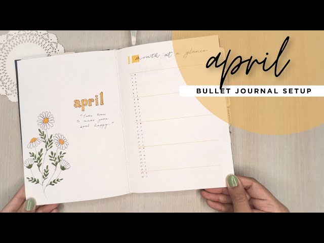 April 2024 Bullet Journal Setup✨ | Simple and Functional Spreads