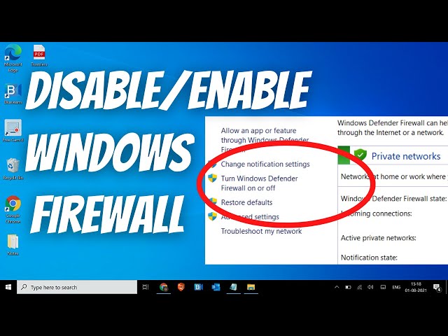 How To Disable or Enable Windows Defender Firewall in Windows 10/Windows 11