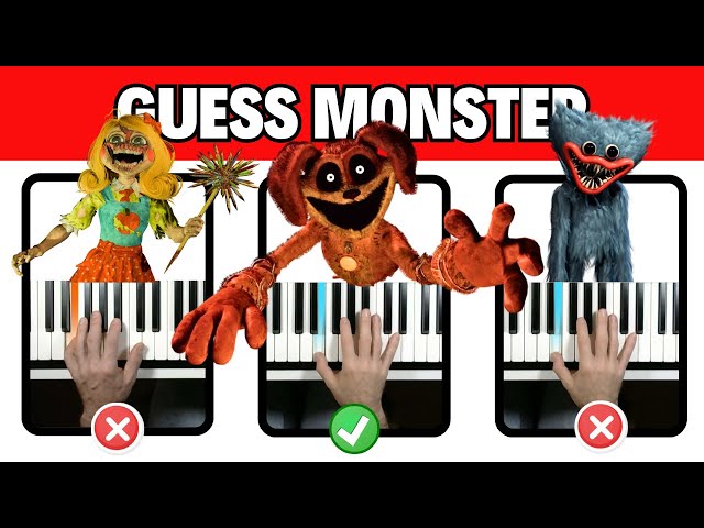 Guess The MONSTER By EYES 🎹 Piano Tutorial💙Poppy Playtime Chapter 3💙Huggy Wuggy💙Catnap