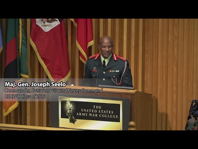 Maj. Gen. Joseph Seelo, Commander Botswana Ground Forces Command -  IHOF ceremony - Army War College