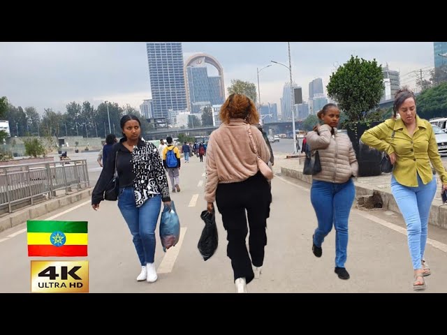 Beautiful Girls on the street of Addis Ababa , 🇪🇹 Addis Ababa walking Tour 2024 , Ethiopia [4K]