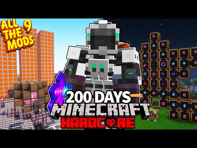 I Survived 200 Days in ALL THE MODS 9 HARDCORE MINECRAFT AGAIN...