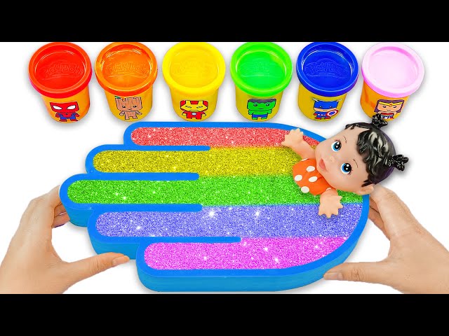 Satisfying Video | Mixing All My Slime Smoothie into Rainbow Bathtub AND Cutting ASMR With Glitter
