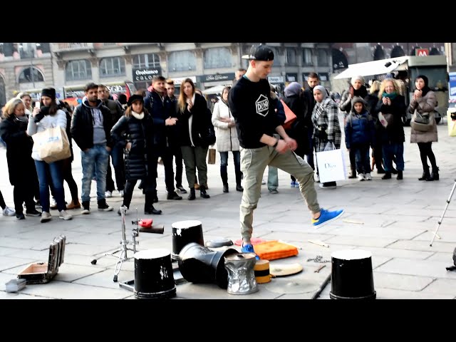 MILAN ITALY PART 3 ~THE BEST STREET SHOW ARTIST PERFORMANCE IN MILAN WE ❤ Techno
