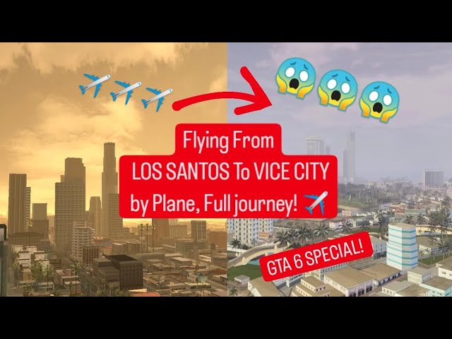 GTA 6 SPECIAL!!! Flying From LOS SANTOS To VICE CITY by Plane in GTA USA!! [FULL FLIGHT]#gta6