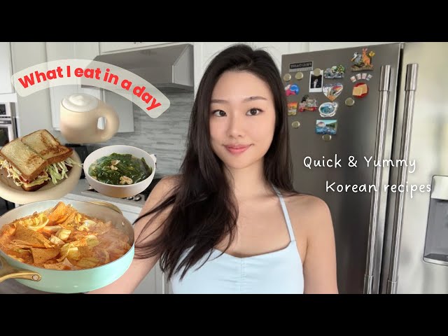 What I Eat in a Day 🇰🇷 Easy & delicious Korean food recipes