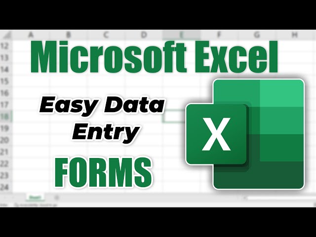 How to Create Data Entry Forms in Excel (Excel Tutorial for Beginners)