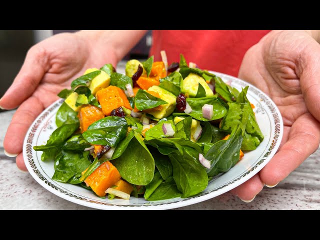 Is this the sweetest but healthiest salad ever? Sweet potato and avocado salad.