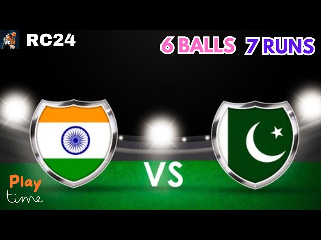 6 BOLLS and 7 RUNS in REAL CRICKET 24 // INDIA vs PAKISTAN........