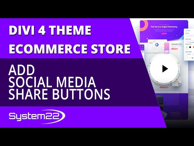 Divi 4 Ecommerce Add Social Media Share Buttons 👍