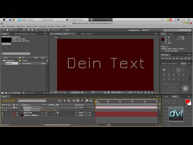 DieVideoLeuchten - Adobe After Effects - Grundlagen TEIL3/4