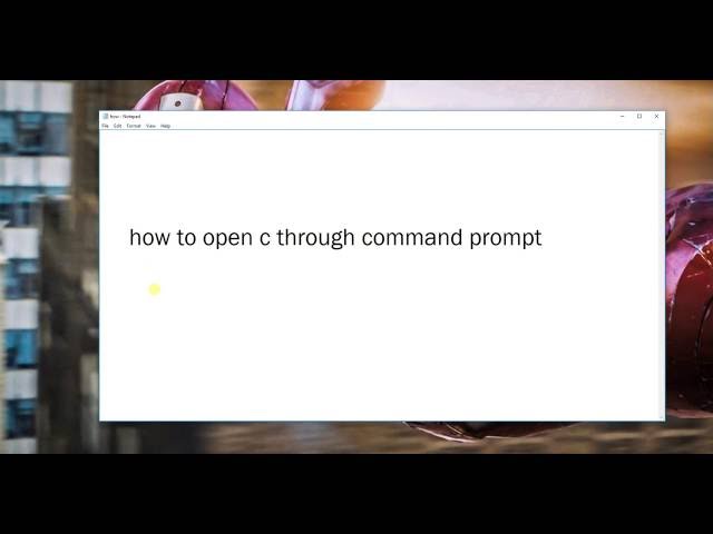 how to open C through command prompt