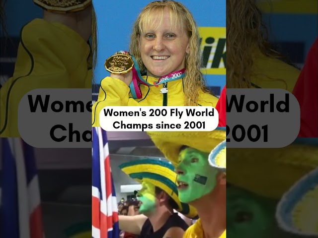 Every Women's 200m Butterfly World Champion since 2001 | #sports #swimming #aquadoha2024