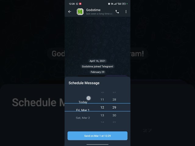 How to Schedule Message on Telegram #shorts #telegram  #android