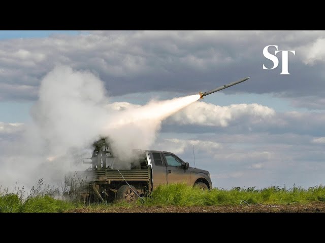 Ukrainian troops use mobile rocket systems on frontline