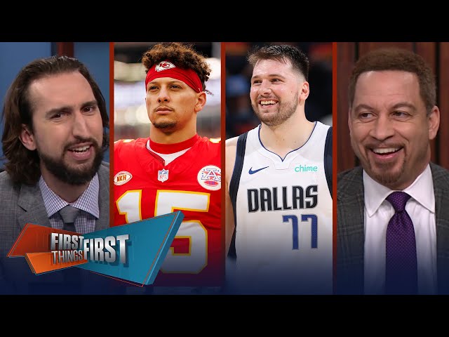 Chiefs-49ers Super Bowl rematch, Luka & Mavs beat Thunder, Bears playoff bound? | FIRST THINGS FIRST