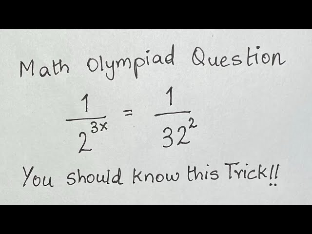 Nice Math Olympiad Question