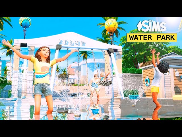 ⛲Cheerful Water Park with Game Fountain | NoCC  | The Sims 4  | Stop Motion