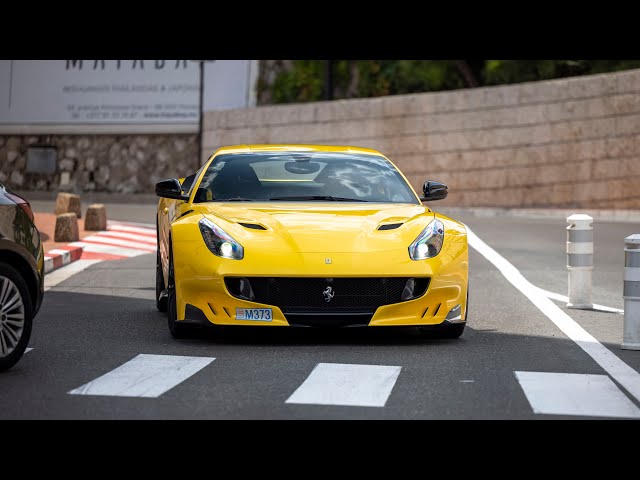 Ferrari F12 TDF Driving in Monaco - Lovely V12 Sounds !