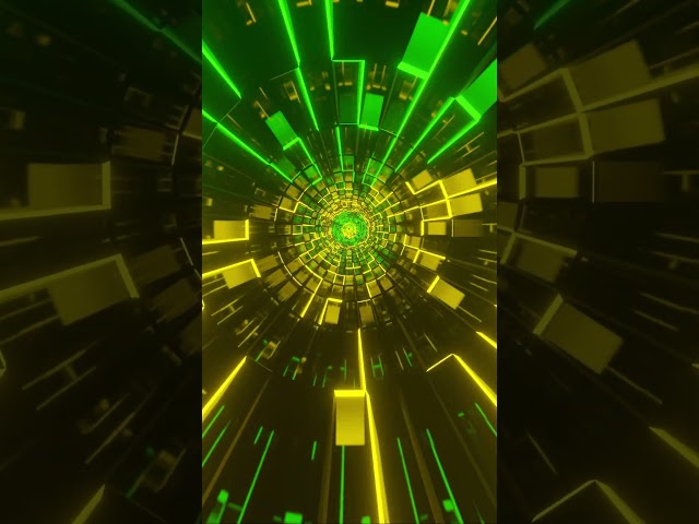 #abstract #background Video 4k Screensaver TV Green Yellow Metallic Tunnel VJ LOOP NEON Visual #asmr
