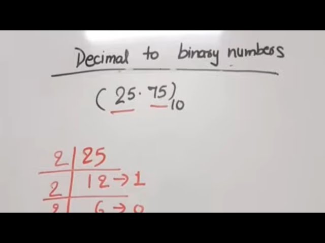 Decimal to Binary Conversion | Decimal to binary