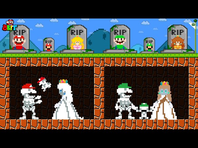 Mario & Luigi R.I.P All Skeleton Family...Please Comeback | Super Mario Bros. Wonder |Game Animation