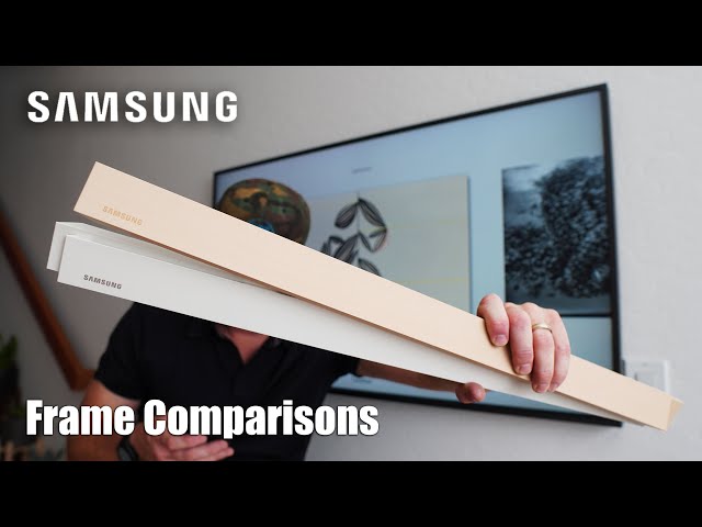 Samsung Frame TV Customizable Bezels Black vs Beige vs White