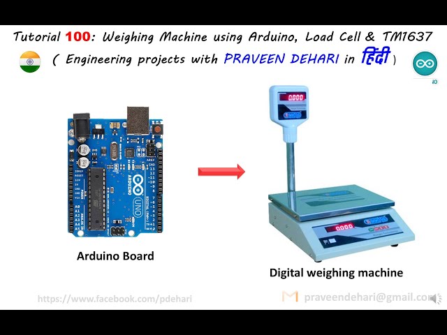 Weighing Machine using Arduino, Load Cell & TM1637 :Tutorial 100