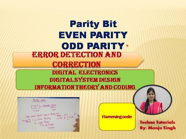 Parity bit | error detection and correction |Even parity | Odd parity
