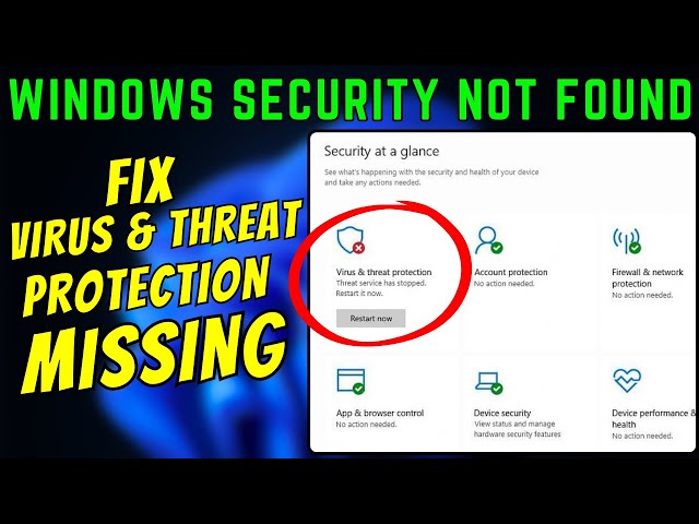 FIX: Virus And Threat Protection Page Not Available In Windows 11/10 || Windows Security Not Working