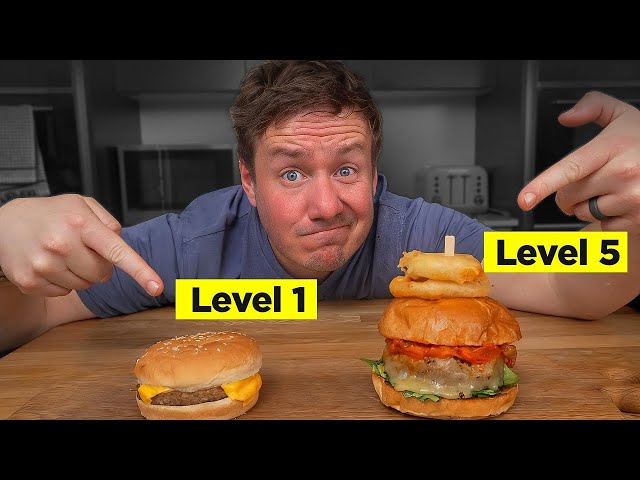 The 5 Levels of Homemade Cheeseburger