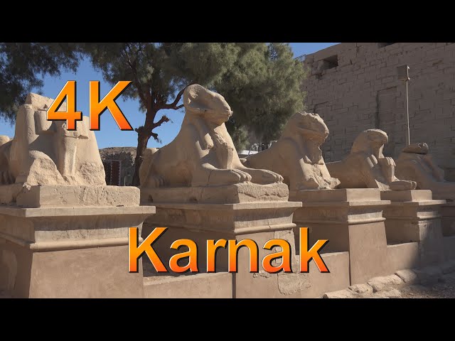 Karnak Tempel bei Luxor mit Light Show bei Ägypten Nilkreuzfahrt in 4K Ultra HD #03
