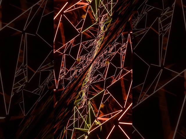#Abstract #background Video 4k Screensaver Red Yellow Network VJ #loop  NEON BlenderArt Visual #asmr
