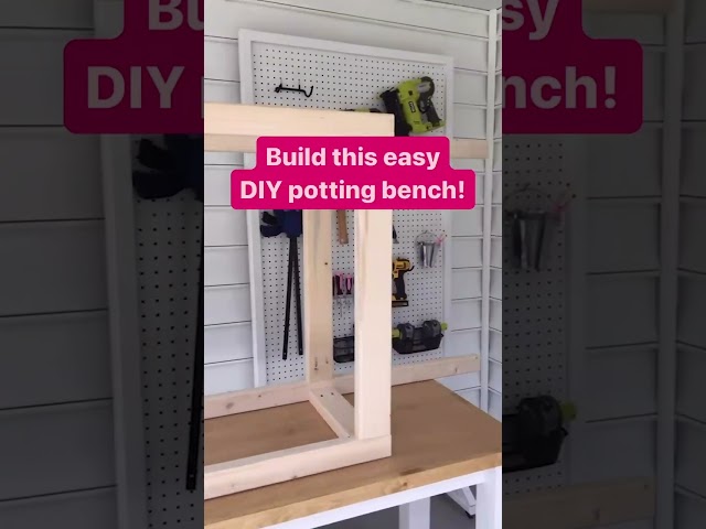 Easy DIY Potting Bench for Spring! #diy #outdoorprojects #gardening