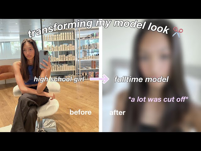 HAIR TRANSFORMATION *from high school girl to full-time model*