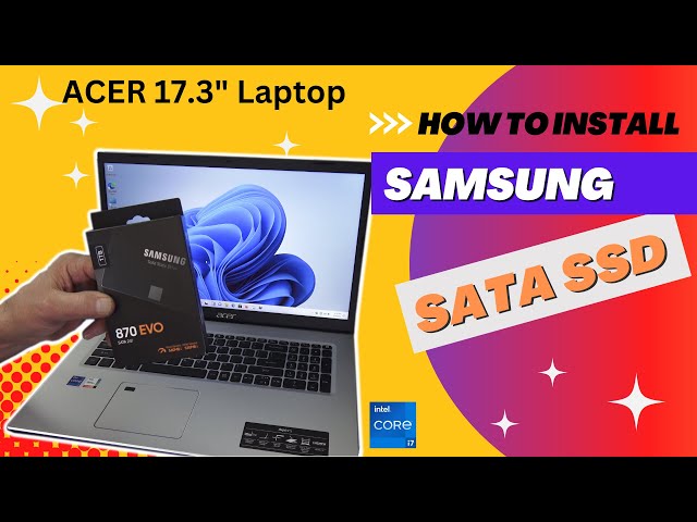 How To Install Additional SSD in ACER Aspire 5 17.3" Laptop Core i7