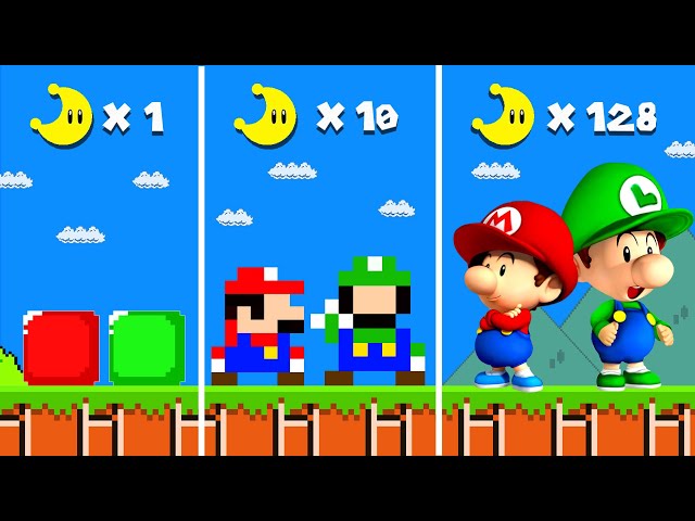 Tiny Mario vs Tiny Luigi. but Moons = More REALISTIC... | Game Animation