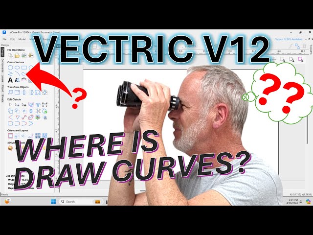 How To Draw Curves In Vectric Version 12?