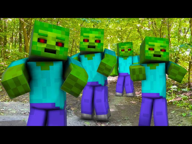Minecraft Animation Zombie in Real Life