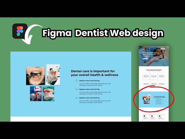 Dentist Web Design  Info Garphic section Using Figma Part 03 Tutorial