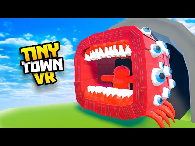The Mega TRAIN EATER Can't Be STOPPED - Tiny Town VR