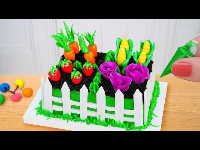 🍀 Sweet Miniature Garden Cake Decorating | Sweet Cake Idea Recipe