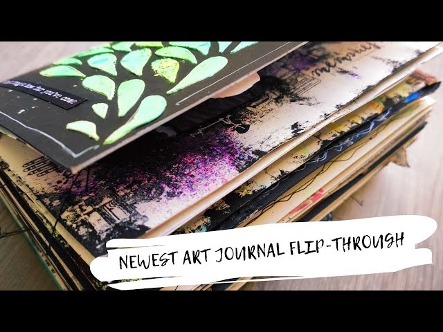 Flip  through  of my last art journal & making the covers