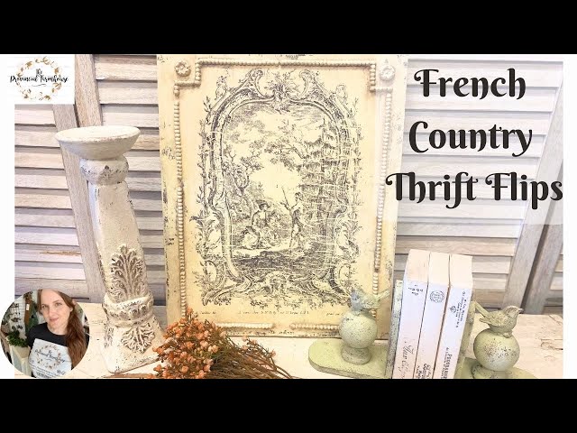 French Country Thrift Flips using IOD Moulds and Paint Inlays | Fusion Milk Paint | Chateau Decor