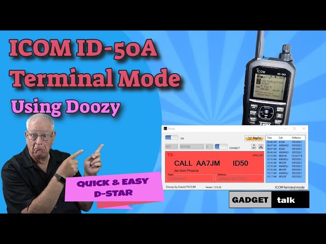 ICOM ID50A Terminal Mode Using Doozy - Do D-STAR the Easy Way!