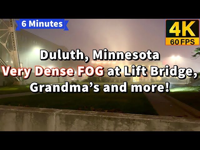 Very Dense FOG at Aerial Lift Bridge & Grandma’s | Duluth, Minnesota tour 🌫😶‍🌫️