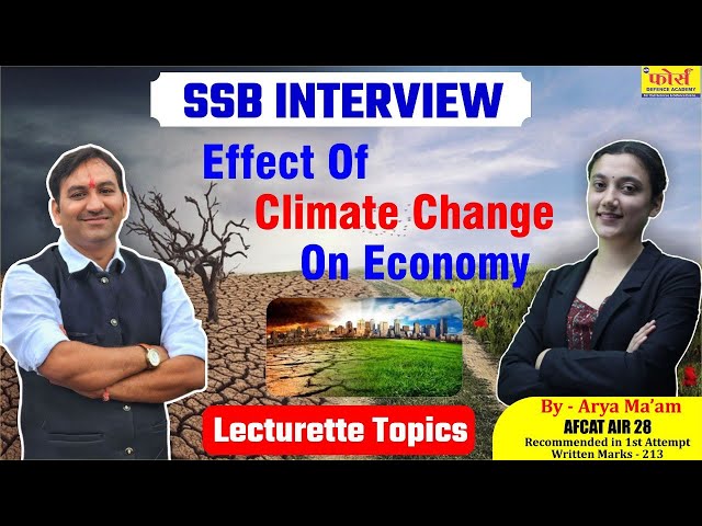 Effect of climate change on economy | SSB Interview Preparation" | SSB Interview | Lecturette topics