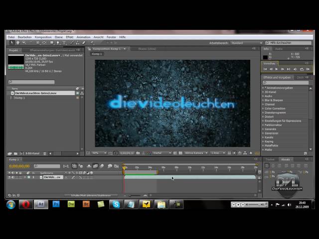 DieVideoLeuchten - After Effects - Slowmotion